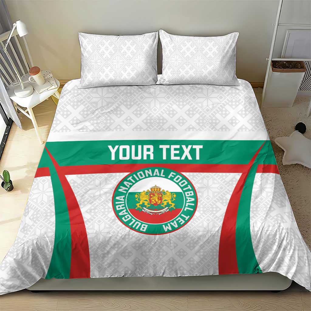 Custom Bulgaria Football Bedding Set Bulgarian Pattern Sporty Style