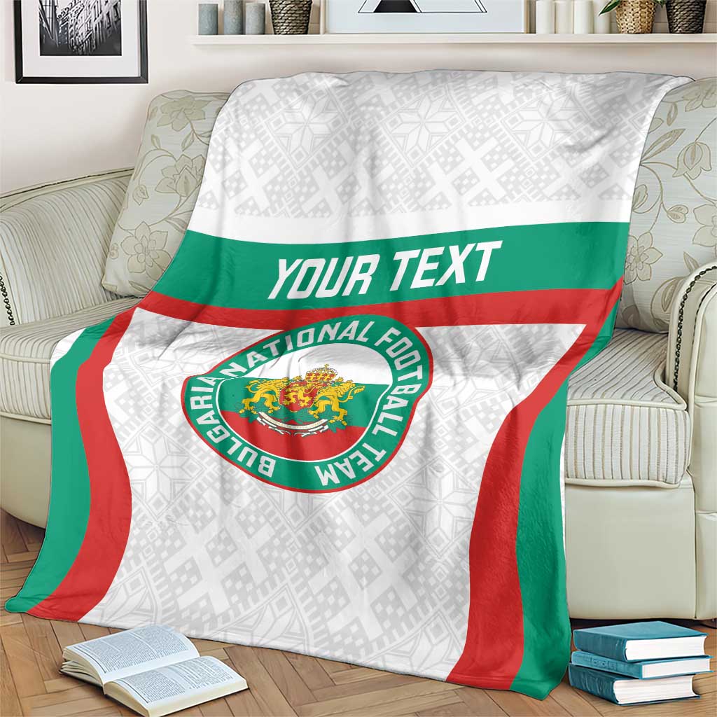 Custom Bulgaria Football Blanket Bulgarian Pattern Sporty Style