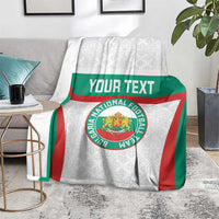 Custom Bulgaria Football Blanket Bulgarian Pattern Sporty Style