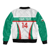 Custom Bulgaria Football Bomber Jacket Bulgarian Pattern Sporty Style