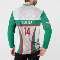 Custom Bulgaria Football Button Sweatshirt Bulgarian Pattern Sporty Style