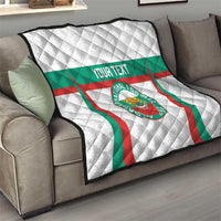 Custom Bulgaria Football Quilt Bulgarian Pattern Sporty Style
