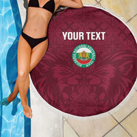 Custom Bulgaria Football Beach Blanket Go Lavovete Bulgarian Pattern