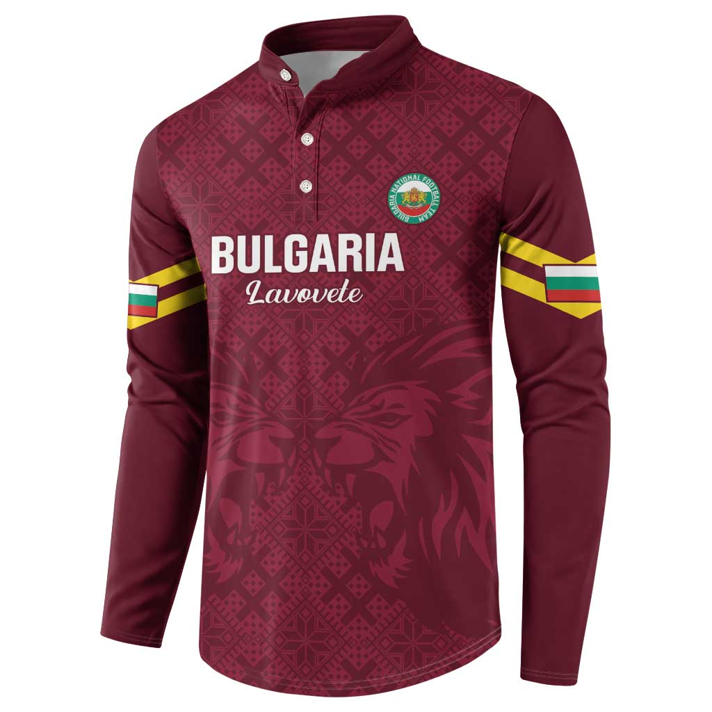 Custom Bulgaria Football Button Sweatshirt Go Lavovete Bulgarian Pattern