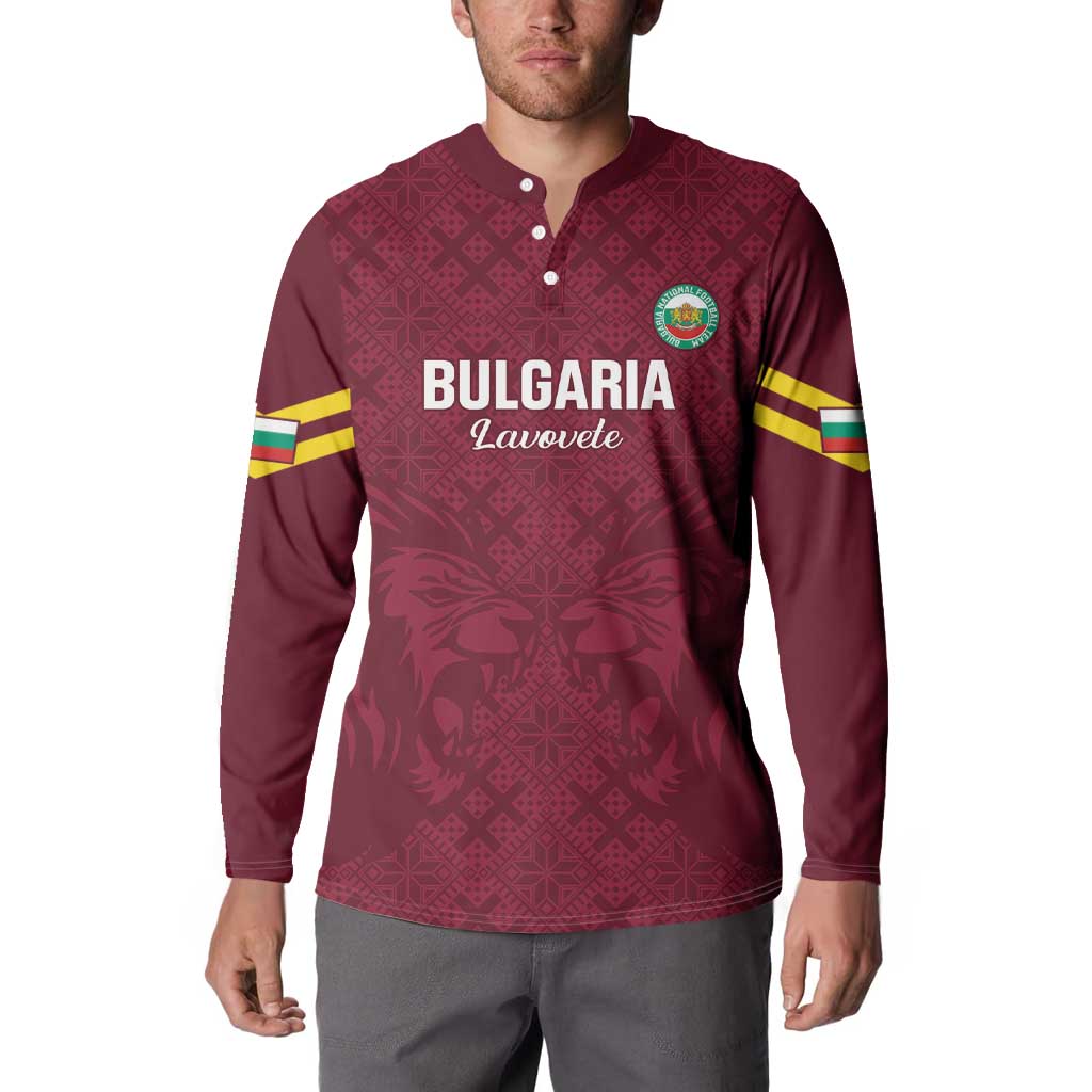 Custom Bulgaria Football Button Sweatshirt Go Lavovete Bulgarian Pattern