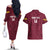 Custom Bulgaria Football Couples Matching Off The Shoulder Long Sleeve Dress and Hawaiian Shirt Go Lavovete Bulgarian Pattern