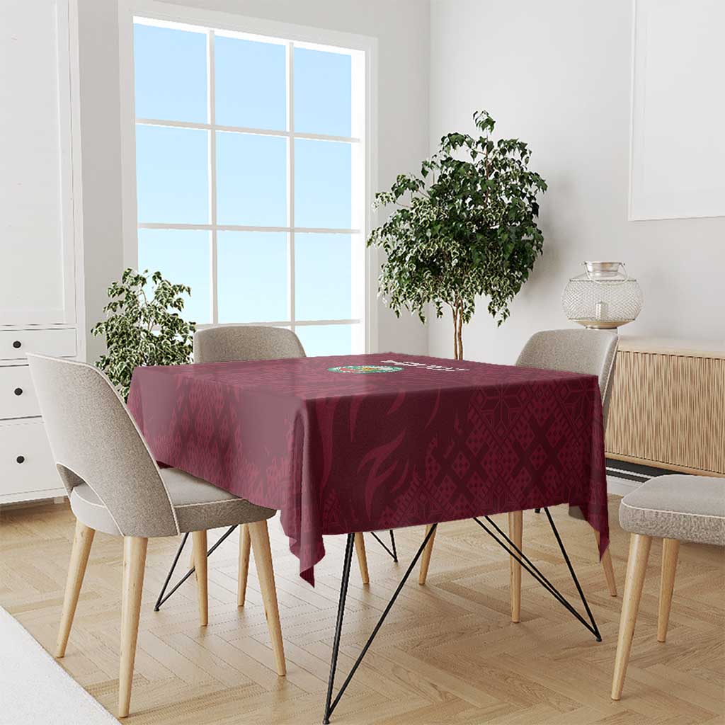 Custom Bulgaria Football Tablecloth Go Lavovete Bulgarian Pattern