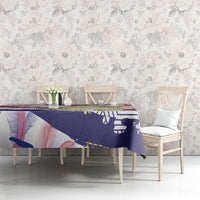 Personalised Philippines Sun Tattoo Tablecloth Feathers Filipinas Grunge Style White