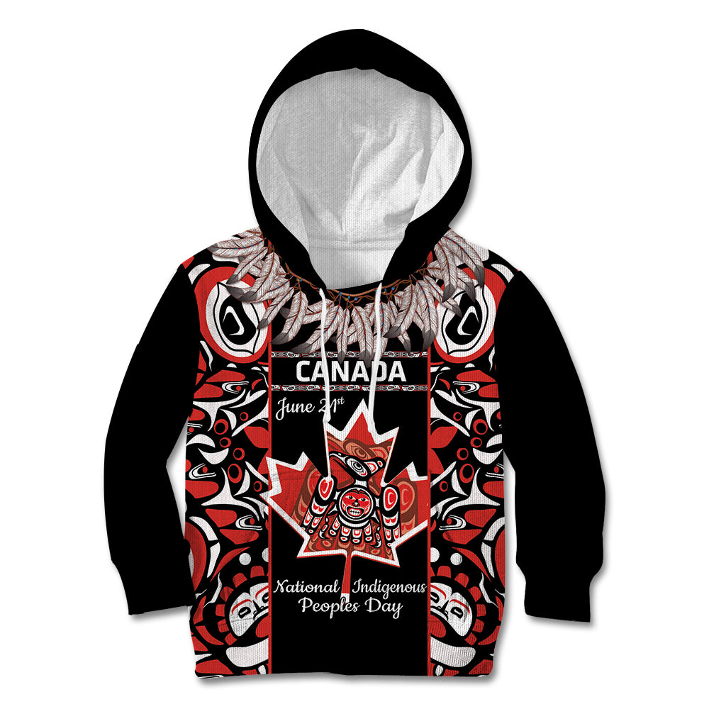 Canada National Aboriginal Day Kid Hoodie Canadian Indigenous Haida - Wonder Print Shop