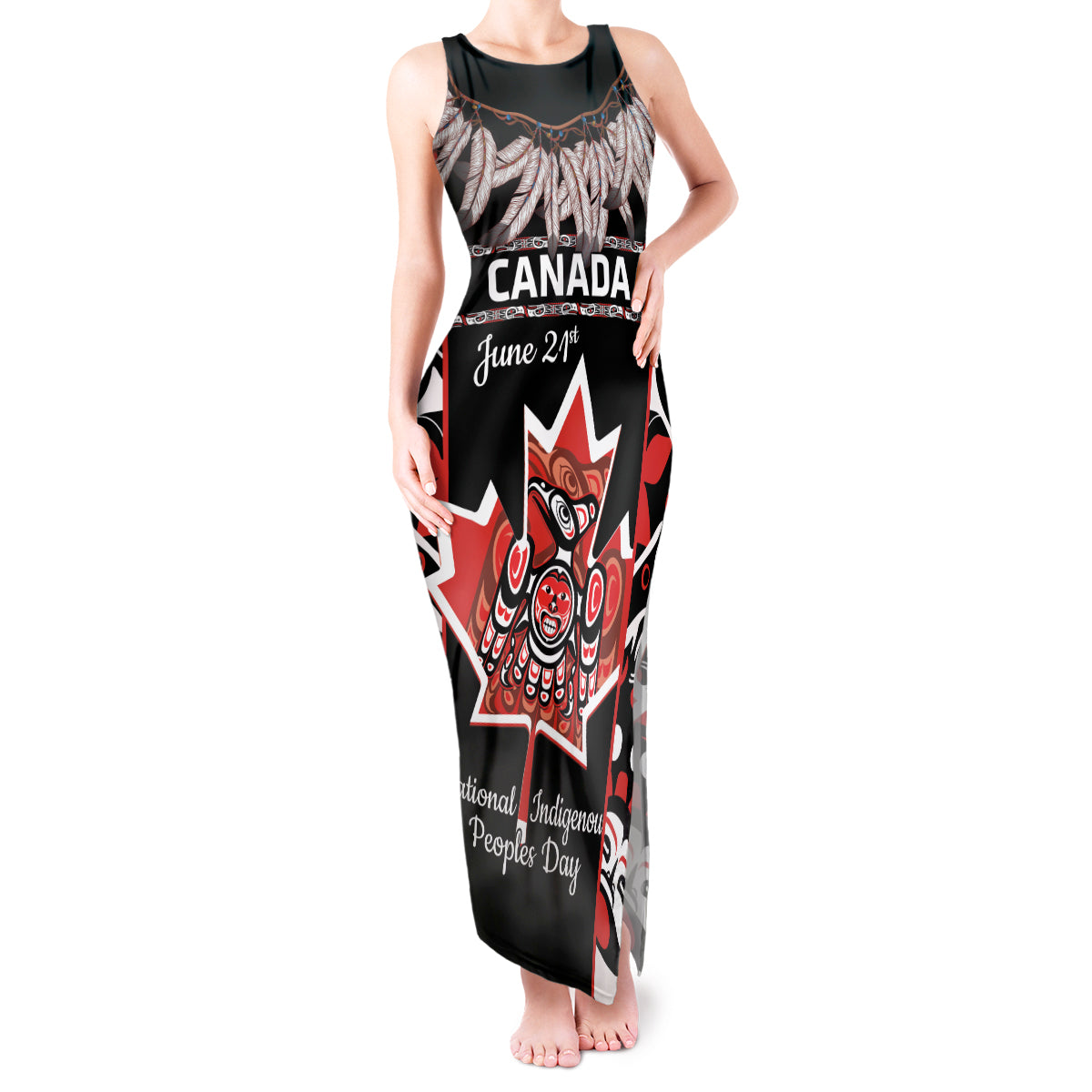 Canada National Aboriginal Day Tank Maxi Dress Canadian Indigenous Haida