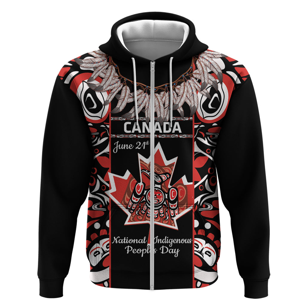 Canada National Aboriginal Day Zip Hoodie Canadian Indigenous Haida