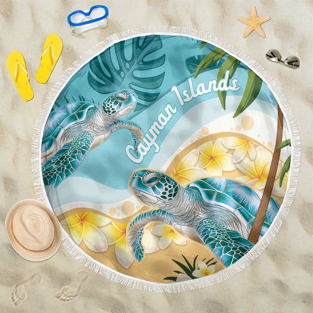 Cayman Islands Beach Blanket Sea Turtle Plumeria Tropical Vibes