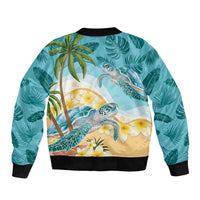 Cayman Islands Bomber Jacket Sea Turtle Plumeria Tropical Vibes