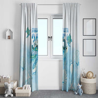Cayman Islands 345 Window Curtain Sea Turtle Watercolor Style