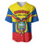 Ecuador Baseball Jersey Ecuadorian Coat Of Arms Yellow Version - Wonder Print Shop