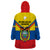 Ecuador Wearable Blanket Hoodie Ecuadorian Coat Of Arms Yellow Version - Wonder Print Shop