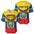 Personalised Ecuador Baseball Jersey Ecuadorian Coat Of Arms Yellow Version - Wonder Print Shop