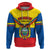 Personalised Ecuador Hoodie Ecuadorian Coat Of Arms Yellow Version - Wonder Print Shop