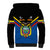 Ecuador Sherpa Hoodie Ecuadorian Coat Of Arms Black Version - Wonder Print Shop