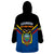 Ecuador Wearable Blanket Hoodie Ecuadorian Coat Of Arms Black Version - Wonder Print Shop