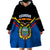 Ecuador Wearable Blanket Hoodie Ecuadorian Coat Of Arms Black Version - Wonder Print Shop