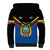 Personalised Ecuador Sherpa Hoodie Ecuadorian Coat Of Arms Black Version - Wonder Print Shop