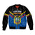 Personalised Ecuador Sleeve Zip Bomber Jacket Ecuadorian Coat Of Arms Black Version - Wonder Print Shop