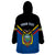 Personalised Ecuador Wearable Blanket Hoodie Ecuadorian Coat Of Arms Black Version - Wonder Print Shop