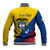 Personalised Colombia Baseball Jacket Colombian Coat Of Arms With Andean Condor - Wonder Print Shop