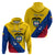 Personalised Colombia Hoodie Colombian Coat Of Arms With Andean Condor - Wonder Print Shop