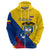 Personalised Colombia Hoodie Colombian Coat Of Arms With Andean Condor - Wonder Print Shop