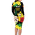 Benin National Day Family Matching Long Sleeve Bodycon Dress and Hawaiian Shirt Happy 64th Independence Anniversary Yellow Allamanda - Wonder Print Shop