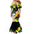 Benin National Day Family Matching Mermaid Dress and Hawaiian Shirt Happy 64th Independence Anniversary Yellow Allamanda - Wonder Print Shop