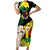 Benin National Day Family Matching Short Sleeve Bodycon Dress and Hawaiian Shirt Happy 64th Independence Anniversary Yellow Allamanda - Wonder Print Shop