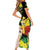 Benin National Day Family Matching Short Sleeve Bodycon Dress and Hawaiian Shirt Happy 64th Independence Anniversary Yellow Allamanda - Wonder Print Shop