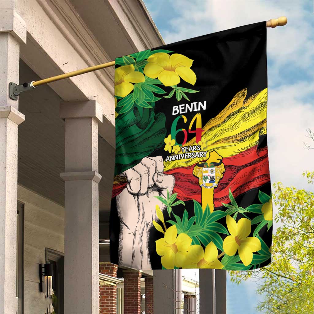 Benin National Day Garden Flag Happy 64th Independence Anniversary Yellow Allamanda - Wonder Print Shop