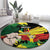 Benin National Day Round Carpet Happy 64th Independence Anniversary Yellow Allamanda