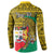 Personalised Benin National Day Button Sweatshirt Coat Of Arms With Leopard African Pattern - Wonder Print Shop