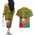 Personalised Benin National Day Couples Matching Off The Shoulder Long Sleeve Dress and Hawaiian Shirt Coat Of Arms With Leopard African Pattern - Wonder Print Shop