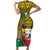 Personalised Benin National Day Family Matching Short Sleeve Bodycon Dress and Hawaiian Shirt Coat Of Arms With Leopard African Pattern - Wonder Print Shop