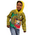 Personalised Benin National Day Kid Hoodie Coat Of Arms With Leopard African Pattern - Wonder Print Shop