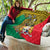 Personalised Benin National Day Quilt Coat Of Arms With Leopard African Pattern