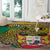 Personalised Benin National Day Round Carpet Coat Of Arms With Leopard African Pattern