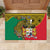 Personalised Benin National Day Rubber Doormat Coat Of Arms With Leopard African Pattern - Wonder Print Shop