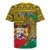 Personalised Benin National Day Rugby Jersey Coat Of Arms With Leopard African Pattern - Wonder Print Shop