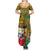 Personalised Benin National Day Summer Maxi Dress Coat Of Arms With Leopard African Pattern