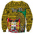 Personalised Benin National Day Sweatshirt Coat Of Arms With Leopard African Pattern