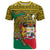 Personalised Benin National Day T Shirt Coat Of Arms With Leopard African Pattern