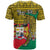 Personalised Benin National Day T Shirt Coat Of Arms With Leopard African Pattern