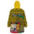 Personalised Benin National Day Wearable Blanket Hoodie Coat Of Arms With Leopard African Pattern